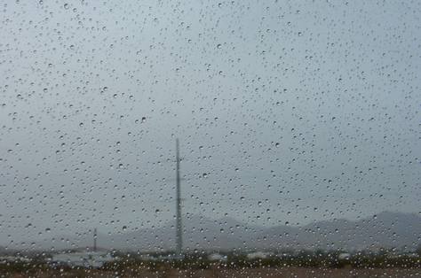 Rain on the windshield