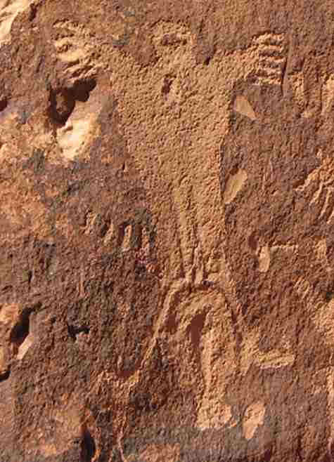 Birthing scene petroglyph