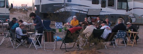 Gathered round the fire