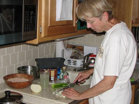 Linda cooking