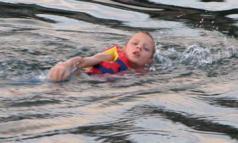 Swimmer at play