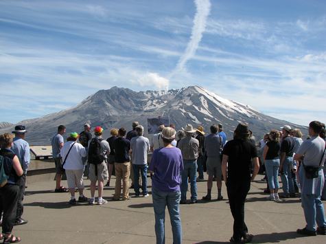 Eruption taking place